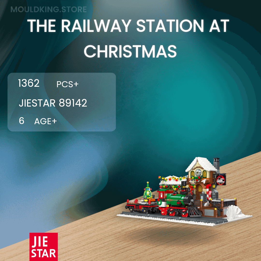 Jie Star 89142 The Railway Station At Christmas w/ Light