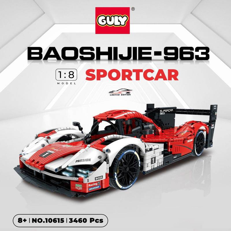 GULY 10615 Porsche 963 Sport Car With Motor 1 - MOULD KING