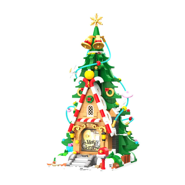 JAKI JK5128 Christmas Elf Tree House Hand Rotating Music - MOULD KING