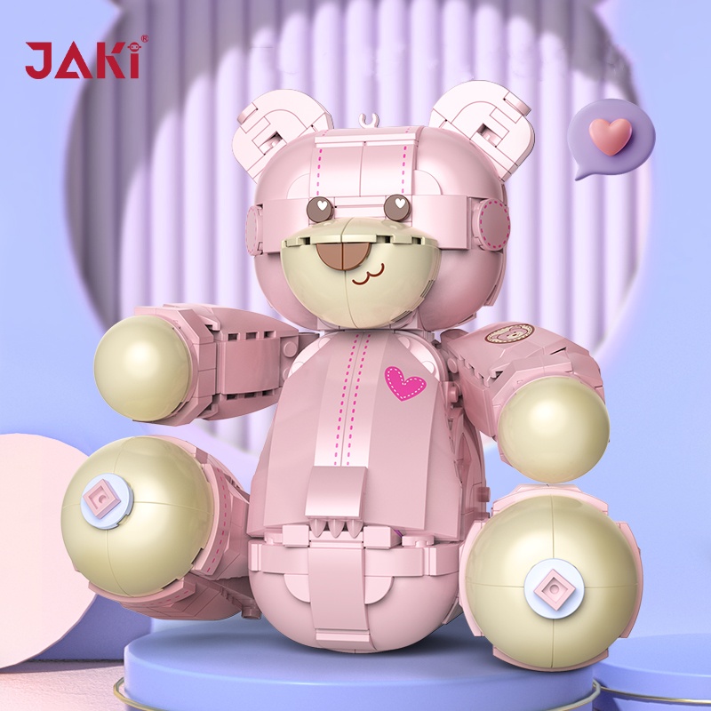 JAKI JK8133 Teddy Pink Bear 1 - MOULD KING