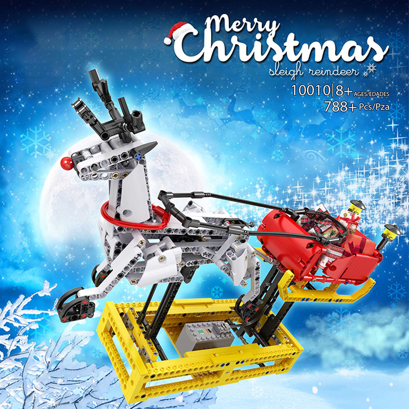Mould King 10010 Christmas Santa Sleigh With Motor 1 - MOULD KING