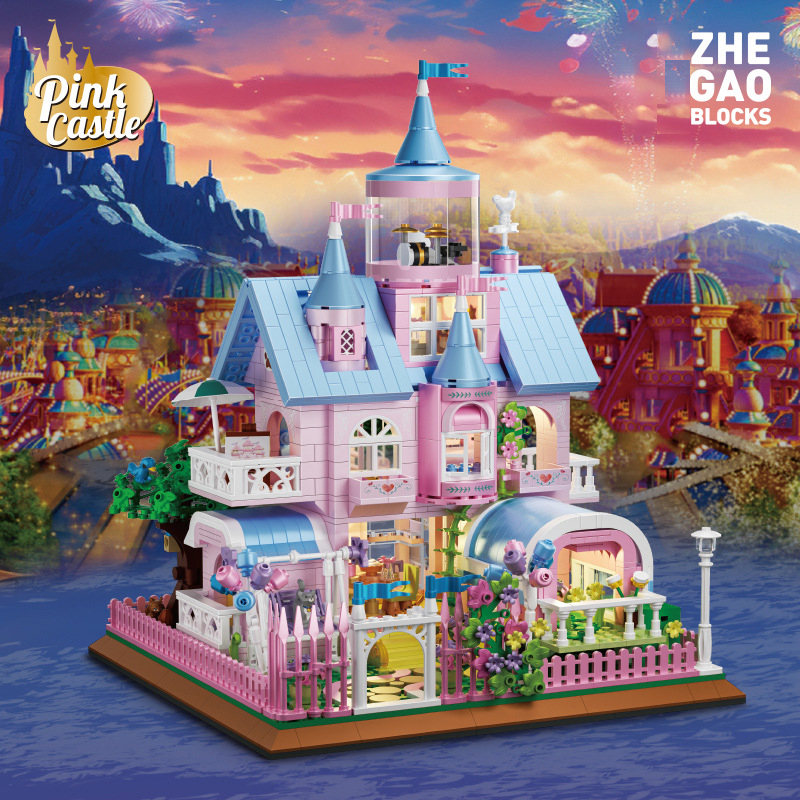 ZHEGAO 613002 Pink Castle 1 - MOULD KING