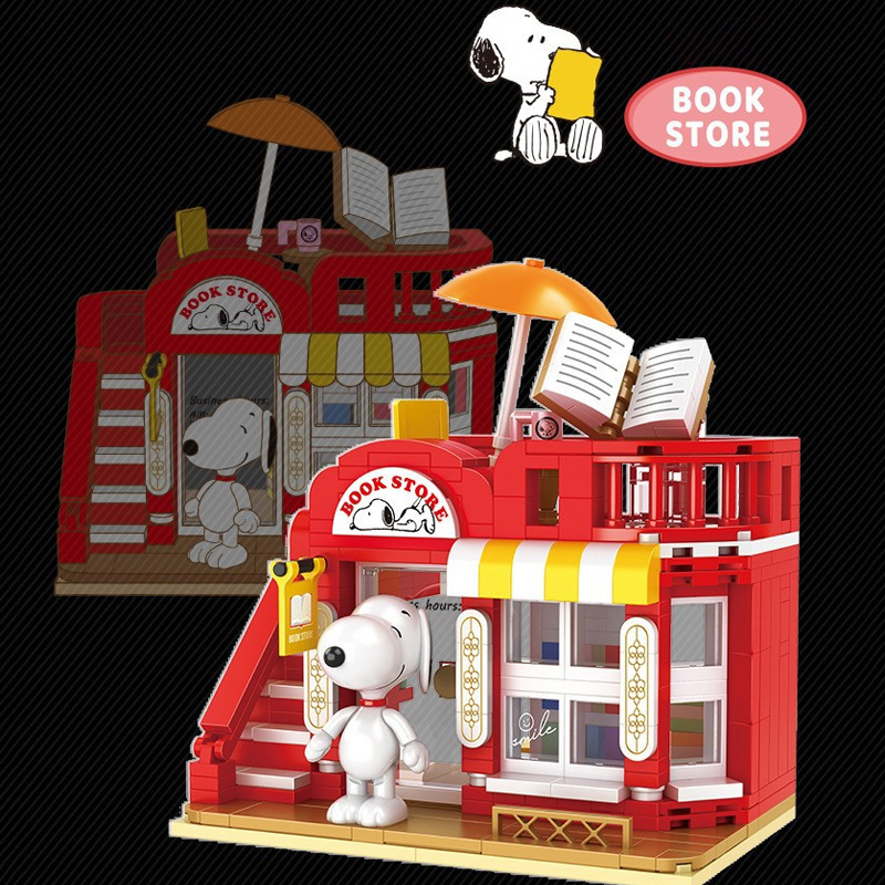 CACO S013 Peanuts Snoopy Book Store 1 - MOULD KING
