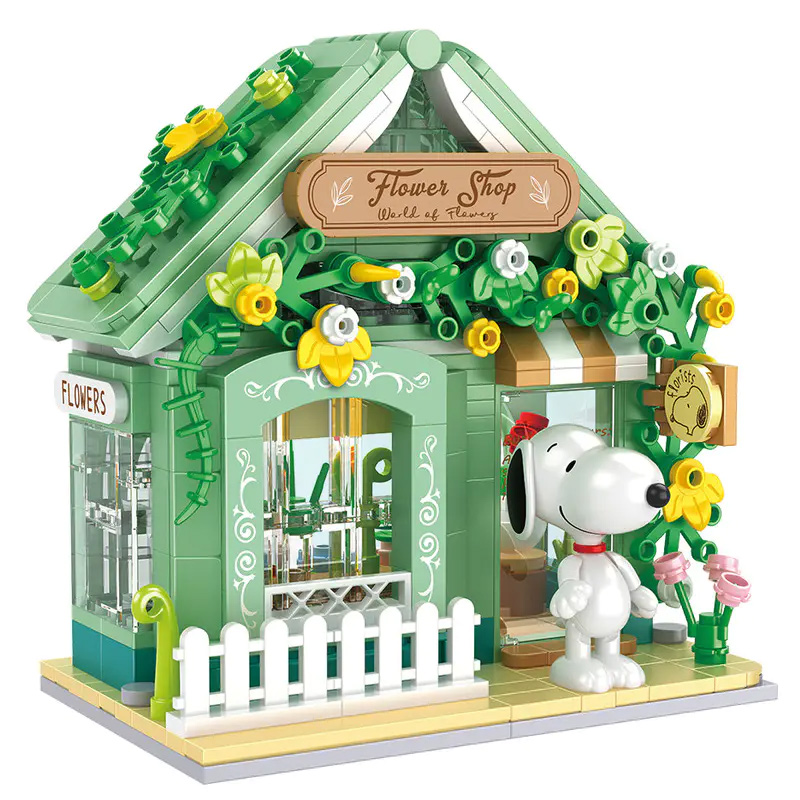 CACO S014 Peanuts Snoopy Flower Shop 2 - MOULD KING