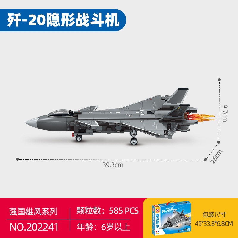 SEMBO 202241 J 20 Stealth Fighter 2 - MOULD KING