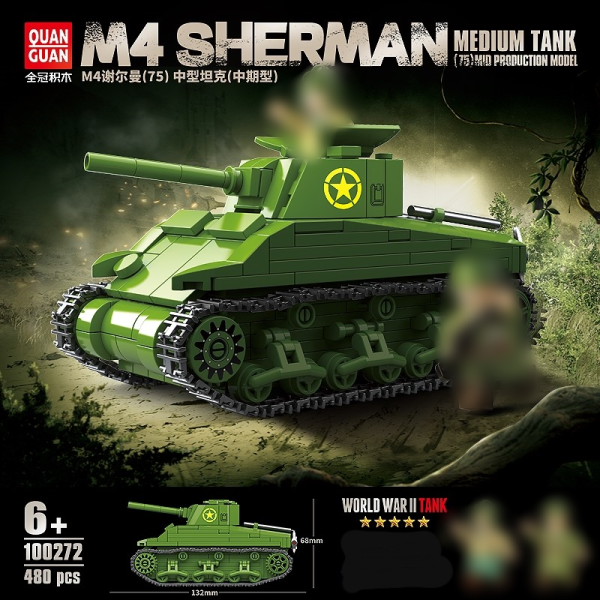QUANGUAN 100272 M4 Sherman 1 - MOULD KING