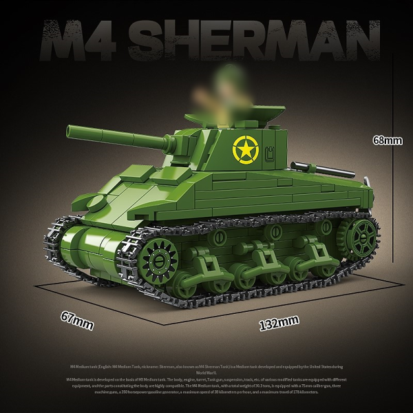 QUANGUAN 100272 M4 Sherman 3 - MOULD KING